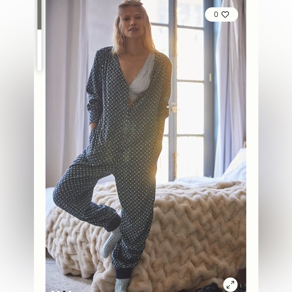 Alexandra Farmer designed for Anthropologie flannel jumpsuit size S
